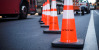 New traffic pattern on Fifth Ave in Oakland with three lanes between Bellefield 